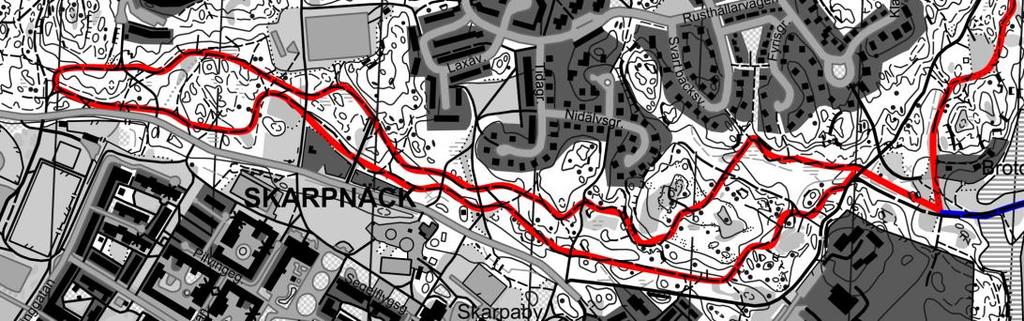 I anslutning till Brotorp finns även löpsspåret på cirka 3 km som går mellan Bagarmossen och Skarpnäck. Detta spår kunde rustas upp något samt breddas för att sen pistas likväl vintertid.