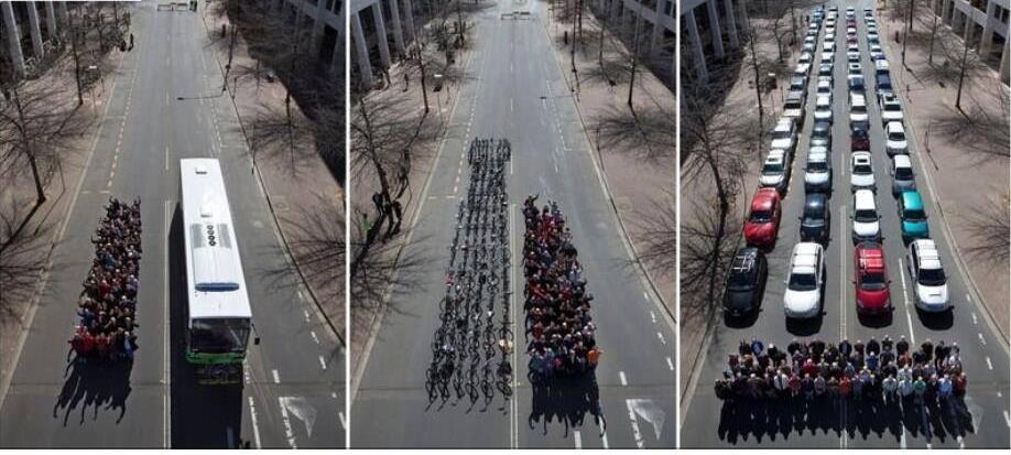 Fördelen med cykling i städer är bl a högre trafikkapacitet och yteffektivitet.