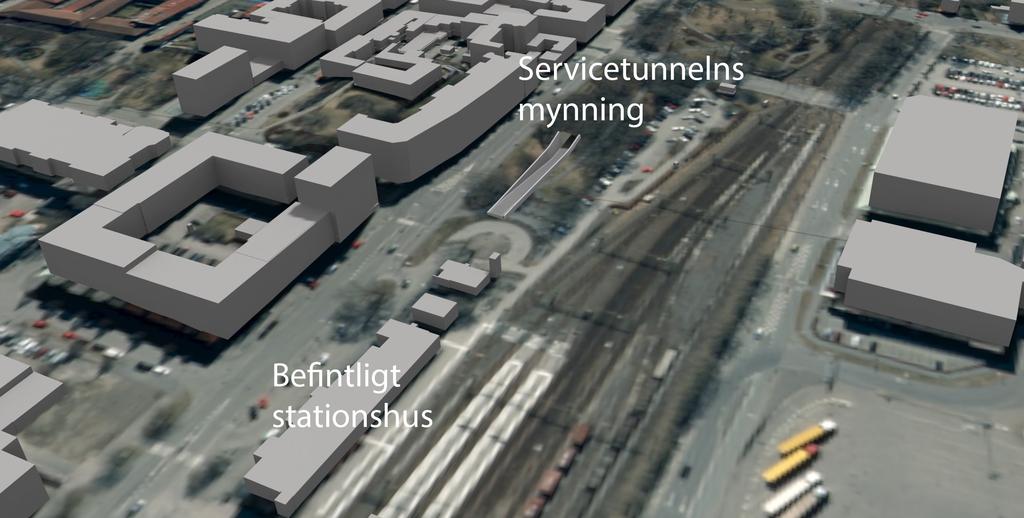 10 Principskiss spårtunnel och servicetunnel för drift och underhåll av järnvägen. Figur 5.