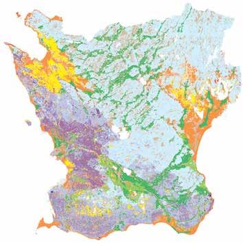 Redan idag bedöms 10 15 procent av 0 10 20 km den baltiska moränjorden ligga under asfalt och cementgrunder. Ytterligare Skala1:750 000 arealer hotas av schaktmaskinerna.