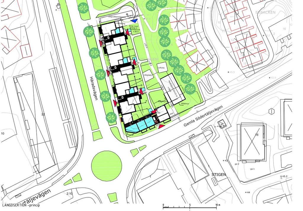 Figur 1.2: Situationsplan över Lövdungen[1]. Detalj från förslagshandling daterad 2017-09-12. 2 UNDERLAG FÖR UNDERSÖKNINGEN 1) Situationsplan, ritningsnummer A-00.