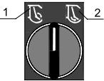 Släckt (knapp) = 0 x skakningar Blinkande (knapp) = 1 x skakning Tänd (knapp) = 2 x skakningar Med omkastaren för pressplattan körs pressplattan in eller ut.