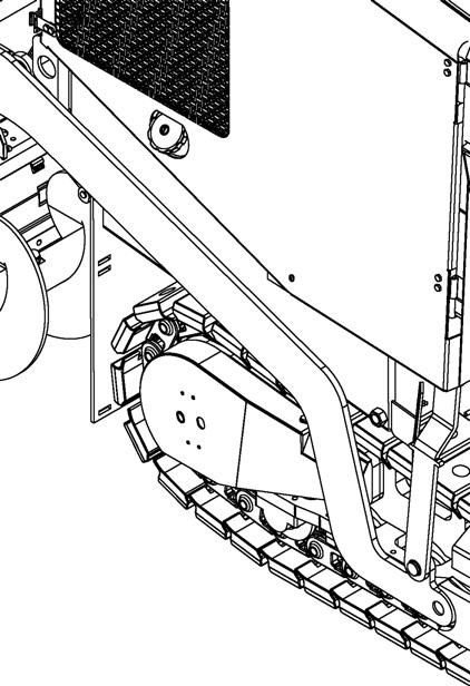 1.2 Underhållsställen Motor, bränsletank (1) - Kontrollera nivån med hjälp av displayen på manöverpanelen. Fyll alltid bränsletanken innan arbetet påbörjas.