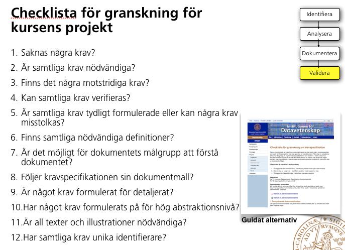 40 Lästekniker (individuell granskning) Ad-hoc - Upp till granskaren Checklist-baserad - Stöd av en checklista