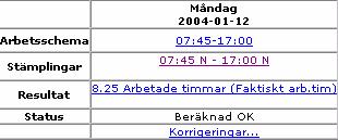 9. I fältet Namn på anställd kan du söka på exv del av namn+%, se exemplet nedan avmarkera rutan Sökning som skiljer mellan