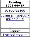 Sjukanmälan del av dag Används när personen går hem efter att arbetsdagen påbörjats. Du gör då en öppen frånvaro innevarande dag i tidkortet när personen går hem.