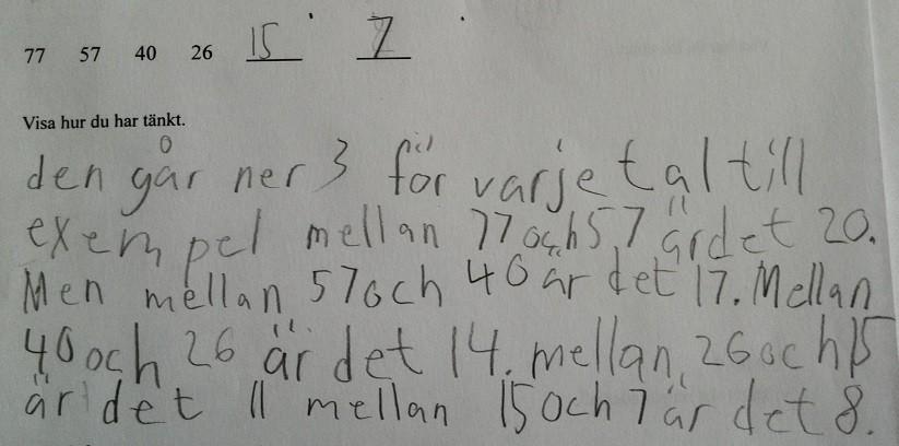 Figur 8: Elevexempel uttryck som visr strtegi i årskurs 6 I figur 8 och 8 hr elevern vist skillnen melln skillnen (Hrgreves et l., 1999).