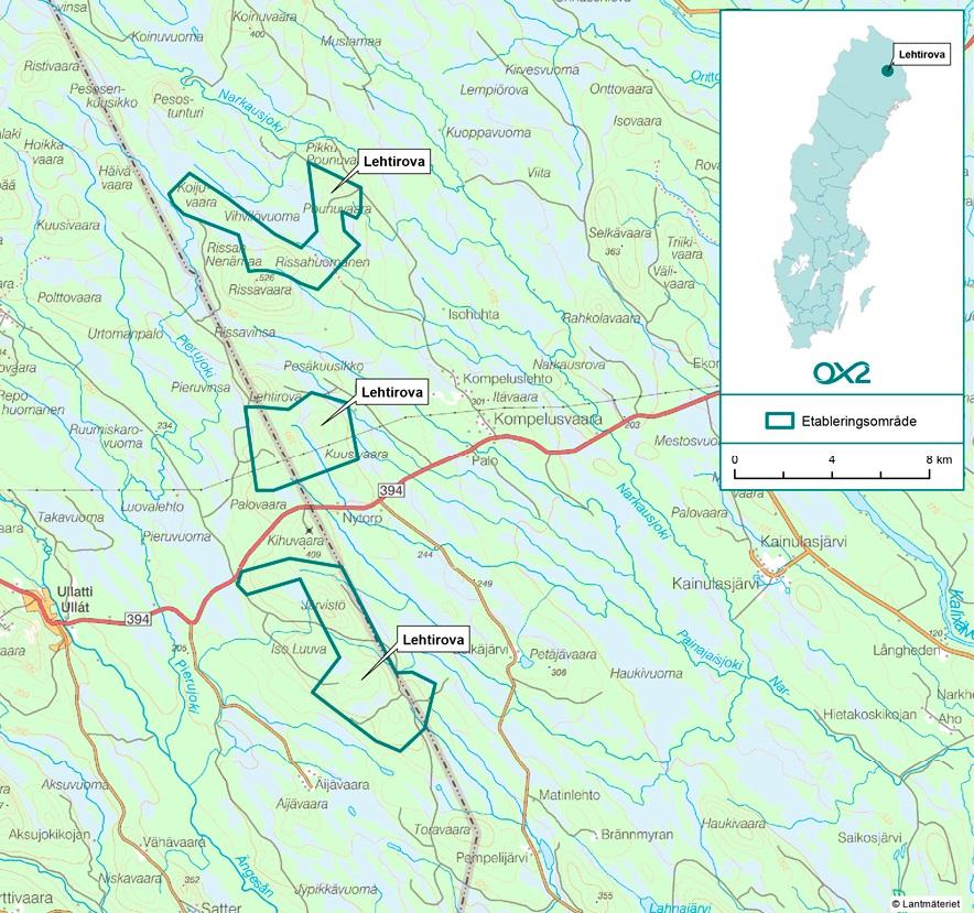 PROJEKTBESKRIVNING LEHTIROVA 2/7 OX2 utvecklar, bygger, finansierar och förvaltar anläggningar som producerar förnybar energi i norra Europa.