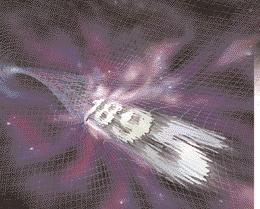 1955 Teoretikern John Wheeler beskriver maskhål som bubblar in i och ut ur verkligheten på ett mikroskopiskt plan. 1935 Einstein och Rosen visar att svarta hål kan skapa vägar genom tiden.