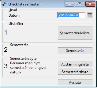 Nästkommande semesterårsbyte Vid nästkommande semesterårsbyte kan med fördel rutinen Checklista semester användas.