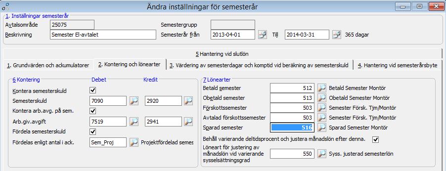 Exempel på ackumulatorer och värdering komptid Flik 2.