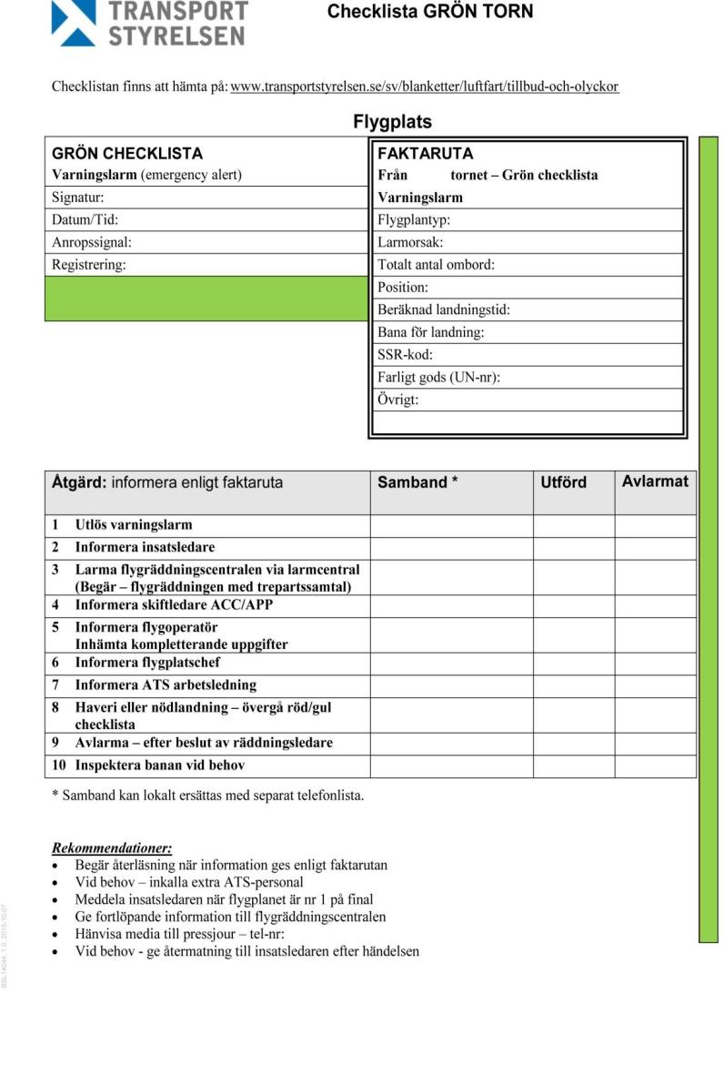 5 Ett alarmeringsmeddelande från en
