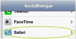 Privat Surf i iphone 4/4S/5/5S/5C Beroende på vilket operativsystem som är