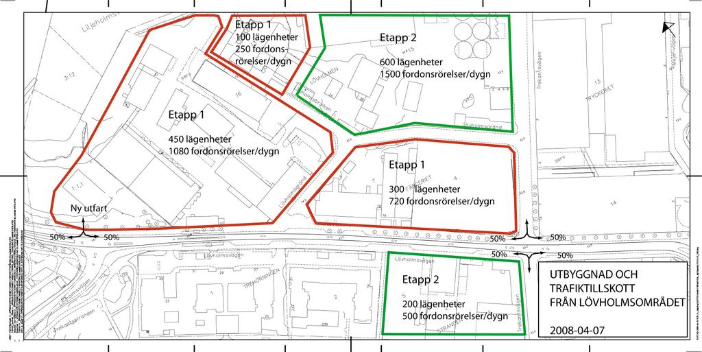 2 (7) Korsningen idag Längs Lövholmsvägen går tvärbanan i båda riktningar. Korsningen ligger mellan stationerna Liljeholmen och Trekanten.