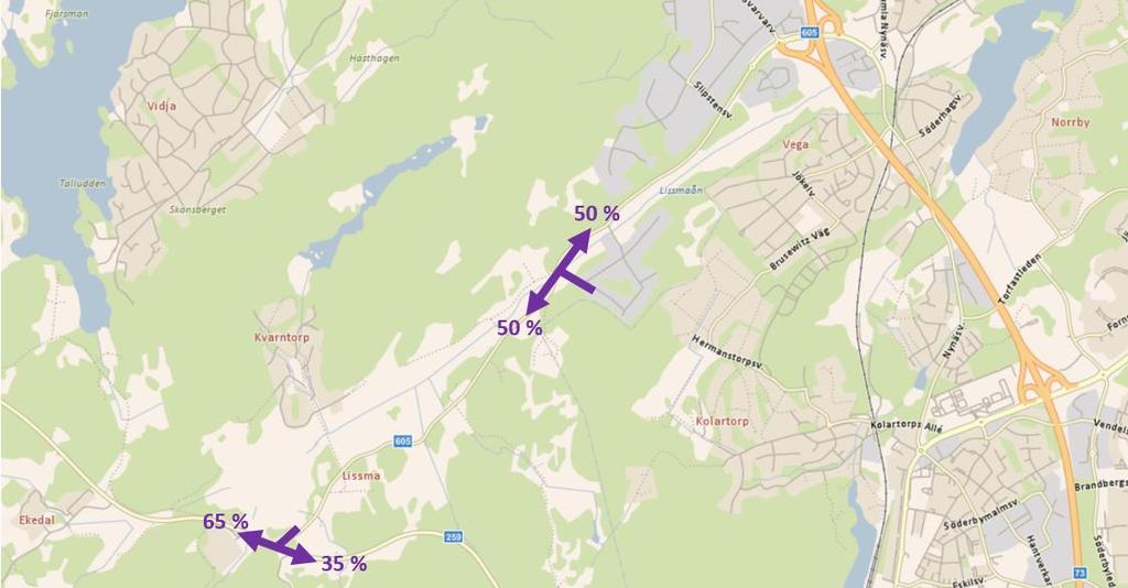 Den totala ytan för det utbyggda området bedöms bli 300 000 kvadratmeter och innehålla 130 000 BTA verksamheter.