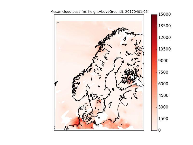 Molnintialisering Använd information om molnmängd, molnbas samt molntopp från MESAN vars analyser inkluderar polära och geostationära