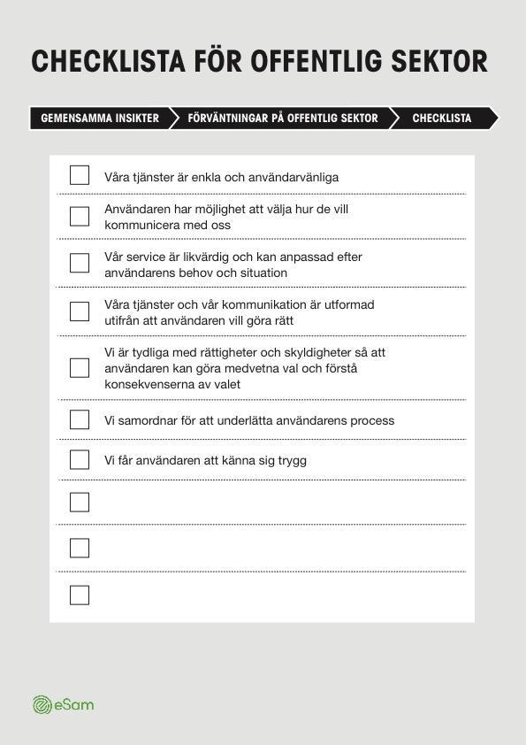 Skulle en checklista kunna vara en