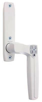 Assa Code Handle säkerhetshandtag 78 SPANJOLETTHANDTAG Säkerhetshandtag med långskylt för invändig låsning av altandörr och fönster. Nyckelfri låsning. Uppfyller mekaniska krav enligt SS3620 klass B.