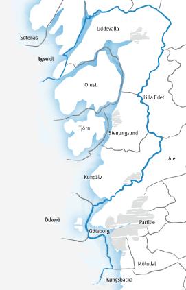 Det är Uddevalla, Orust, Tjörn, Stenungsund, Kungälv, Öckerö samt Göteborgs Södra skärgård.