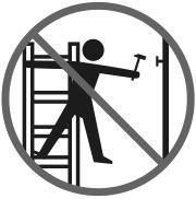 Stegen ska placeras på ett jämnt, plant och orörligt fundament.