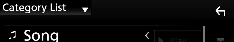 ipod/iphone Sökfunktion Du kan söka efter musikfiler på följande sätt. 1 Tryck på [1]. 2 Tryck på [S].