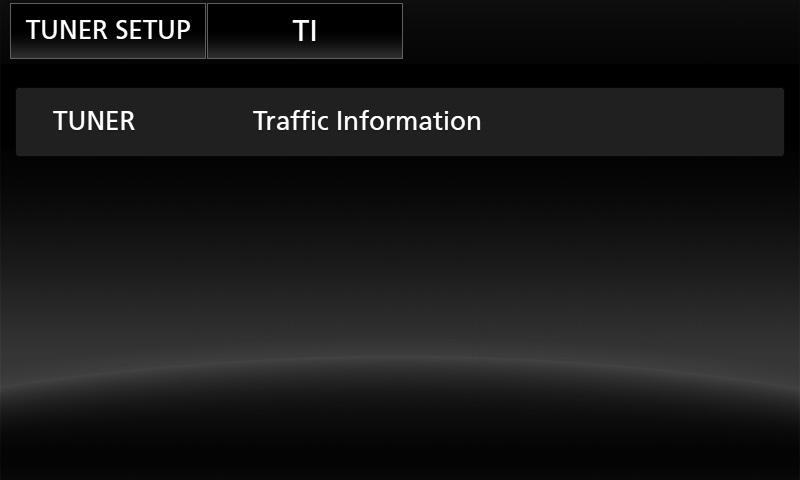 Tuner Trafikinformation (endast FM) Du kan automatiskt lyssna och titta på trafikinformation när ett trafikmeddelande startar.