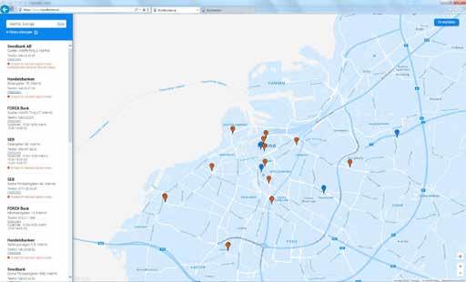 Kommunikationsinsatser under sedel- och myntutbytet 11 myntkartan.se startsida. myntkartan.se sökning på Malmö.