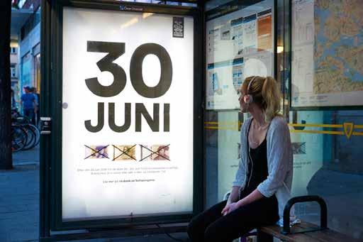 Kommunikationsinsatser under sedel- och myntutbytet 19 Tavla på busshållplats, Efterlyst-kampanjen maj juni 2016.