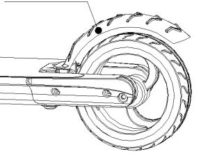 2.3 Driftinstruktioner 1) Långt tryck på knappen på instrumentpanelen visar ett blått ljus och sparkcykeln är igång.