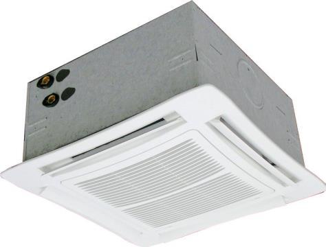 luftspridare i vitt (RAL 9003) syntetmaterial eller lackerad stålplåt (RAL9010). finns i 2 storlekar och 6 kapacitetsområden för kyla (2-rörssystem) eller kyla och värme (4-rörssystem).