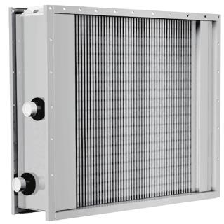 VÄRMEVÄXLRE FÖR KNL OH RETRUMSVÄ Värmeväxlare för kondenserande köldmedium Värmeväxlarna QLO, QLOF, QLOB, QLOH är avsedda för uppvärmning av luft med kondenserande medium och monteras i kanal eller