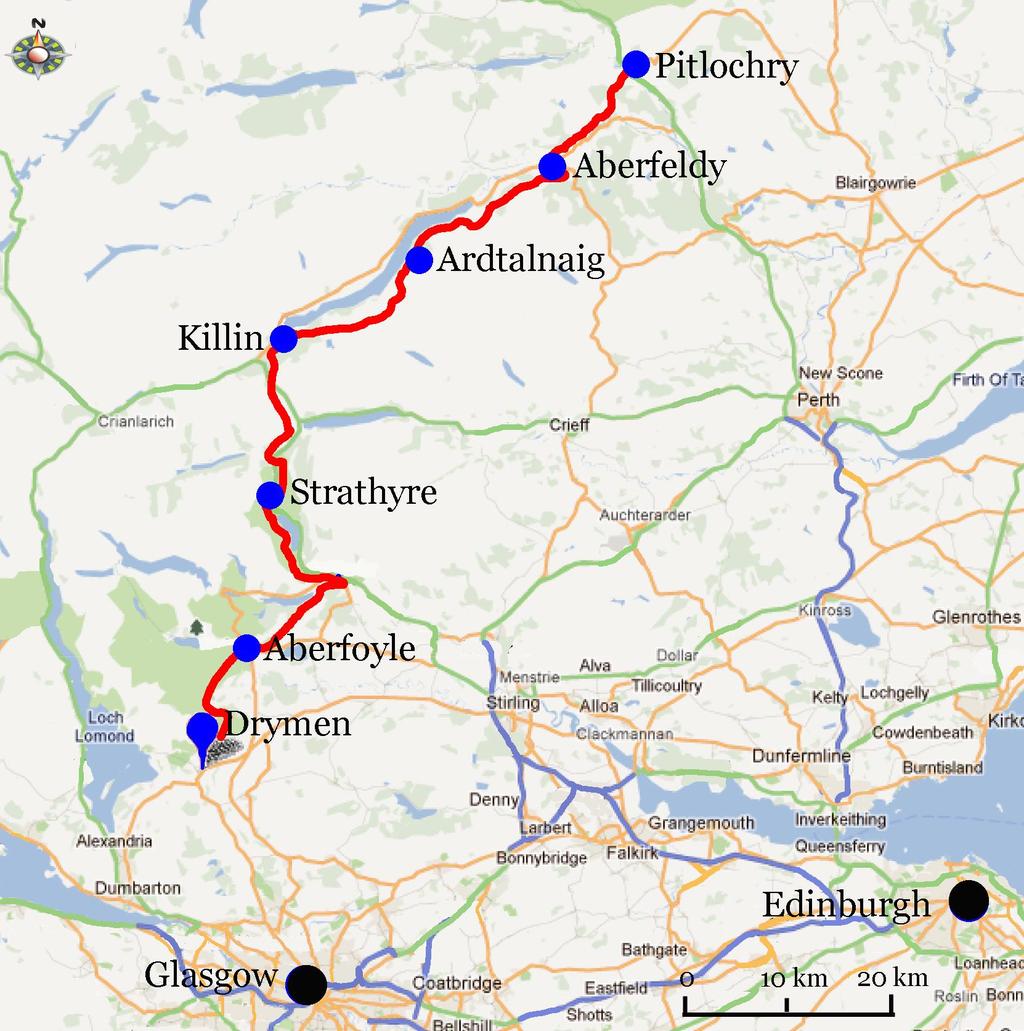 Rob Roy Way, Drymen Pitlochry, 7 nätter 6(6) Rob Roy Way Rob Roy Way skapades år 2002 till Rob Roys ära.