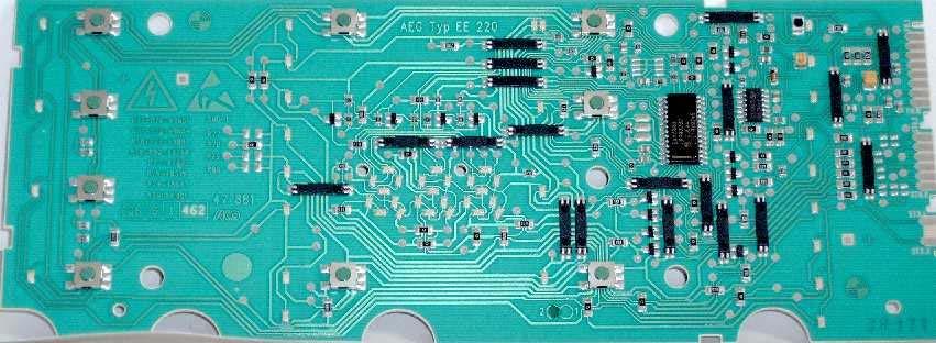 AEG användarinterface LED-lampor Mikroprocessor Infraröda LED-lampor Knappar