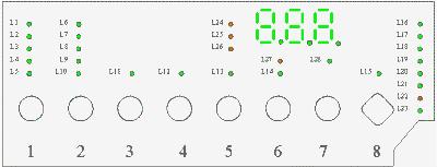 Full SMD användarinterface Konfiguration: Knappar: