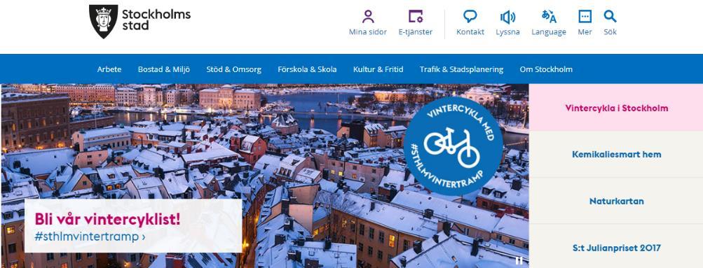 Kampanjen kommunicerades via en egen webbsida www.stockholm.se/vintertramp, som nyhet på stockholm.