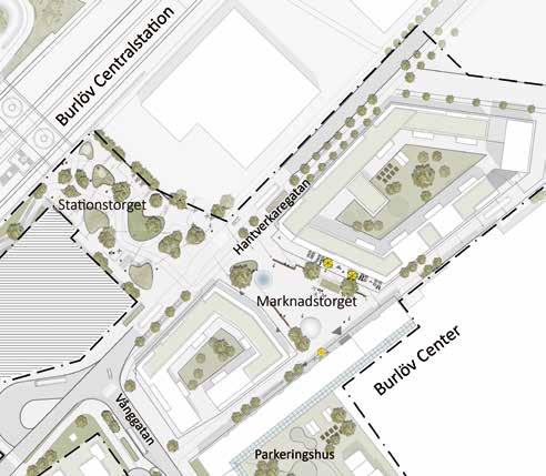 4 Burlövs Burlöv Centralstation ny När de fyra spåren mellan Arlöv och Lund är klara år 2024 kommer tågen att stanna på Burlöv Centralstation med bara några minuters mellanrum.