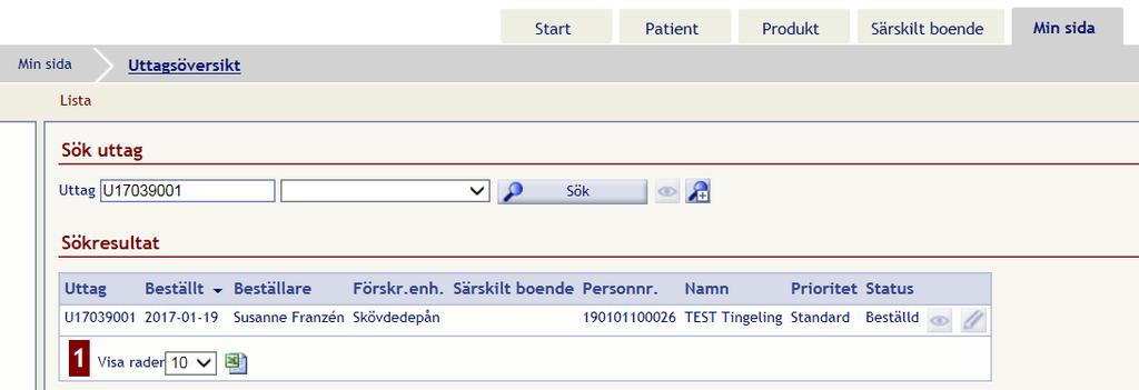 t.ex. U17039001 i sökfältet.