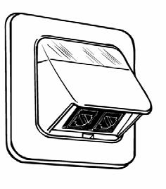 Modularuttag, vinklat Eljo Trend Komplett infällt vinklat modularuttag Kat 5e.