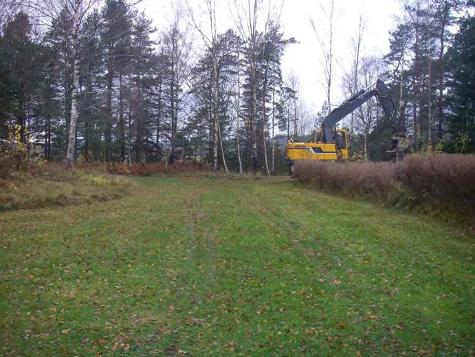 Sammanlagt 4 schakt upptogs inom området. Schaktens längd var ca 25 meter långa och ca 1,80 meter breda. Djupet var ca 0,25 meter. Alvmaterialet bestod mestadels av gulbrun grusig sand.