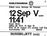 Karlstadsbuss engångskort Karlstadsbuss engångskort är tillverkat i papper.