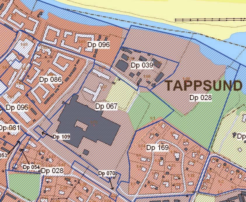 4(12) från 1987 och Dp 109 från 1993. Enligt detaljplanerna är programområdet huvudsakligen avsett för industriändamål samt allmän plats i form av väg- och naturmark.