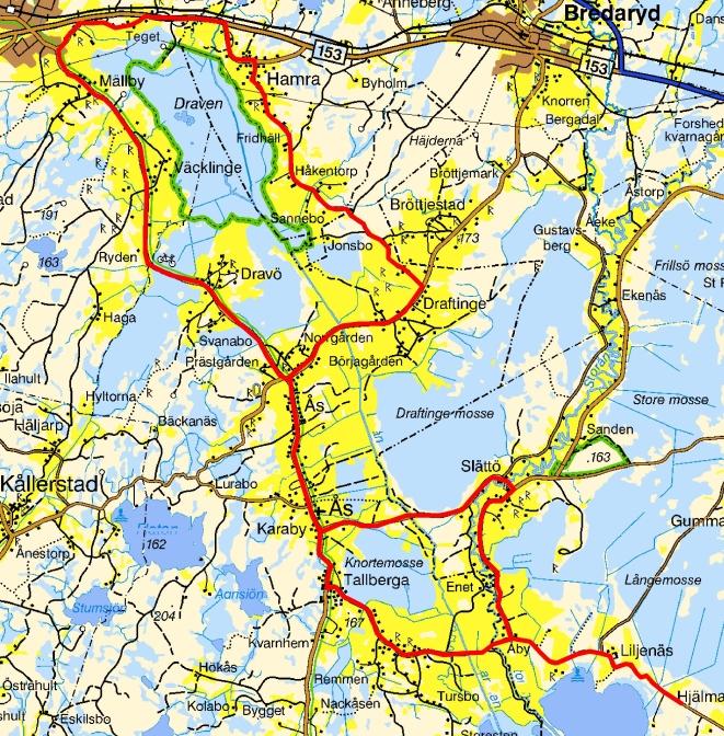 INVENTERING AV TRANOR OCH GRÅGÄSS 2008 3 Tra nor och gäss in ven te ra des un der pe rio den maj till sep tem ber i om rå det runt Dra ven och söderut mot Bol mens nor ra än de.