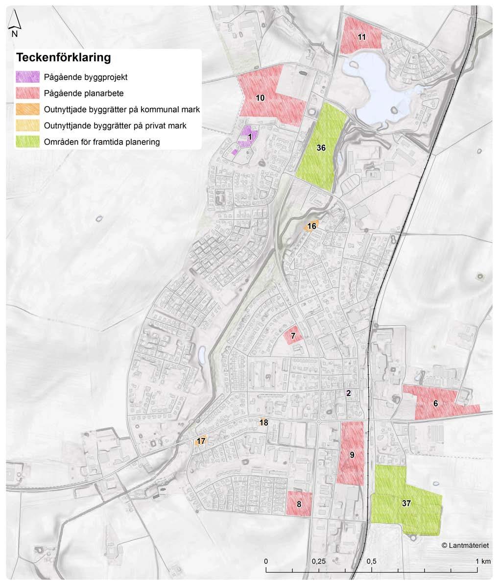 Planer för möjliga bostäder i Svalöv Figur 74. Planer för möjliga bostäder i Svalöv. Källa: Svalövs kommun.