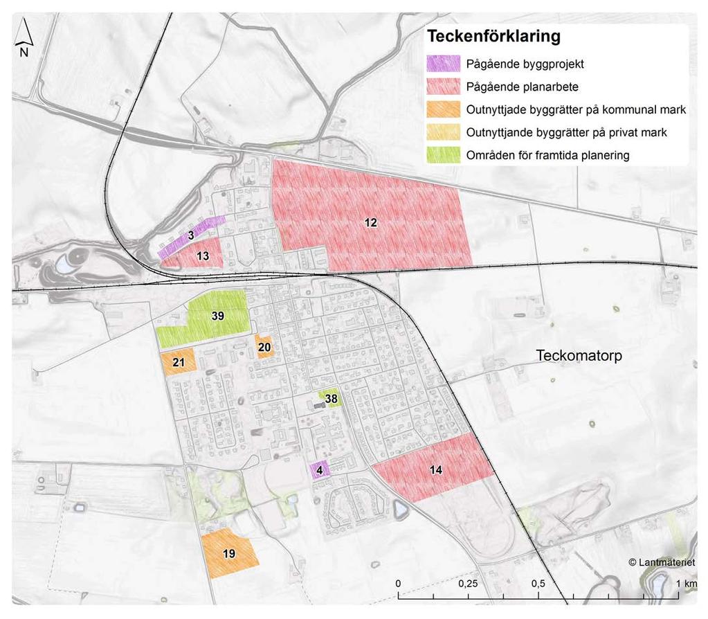 Planer för möjliga bostäder i Teckomatorp Figur 75. Planer för möjliga bostäder i Teckomatorp. Källa: Svalövs kommun.