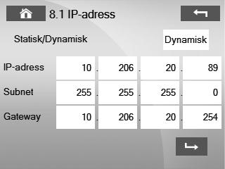 eco Top - Montering och skötsel 33 11. KOMMUNIKATION Aggregatet kan kommunicera med överordnat system via Modbus (RS485 och TCP/IP). Inga övriga protkoll stöds. 11.1 MODBUS, RS485 Modbus kopplas in enligt tabell nedan.