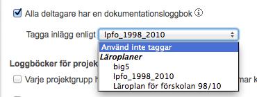 Sida 23/172 Under dokumentationsloggbokens inställningar kan du aktivera olika typer av taggning*. Då kommer valet "Taggning" att visas under listan med mottagaren.