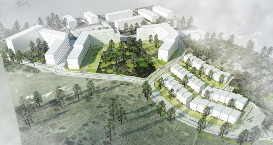 Naturmark/ allmän platsmark ny lokalgata RADHUS 2 våningar