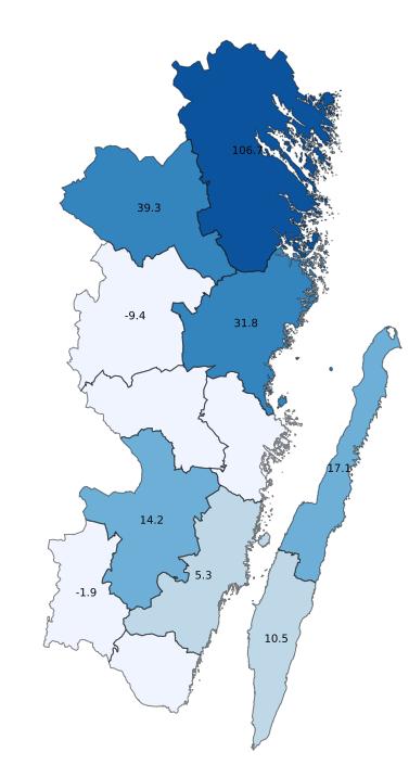 Gästnätter i Kalmar län, jan-apr 2018 2 68 772