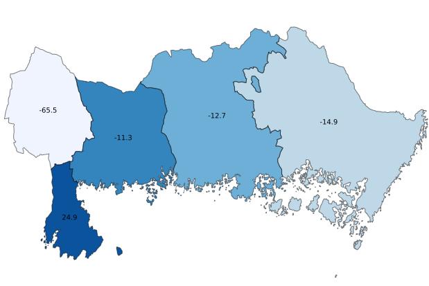 Gästnätter i Blekinge, jan-apr 2018