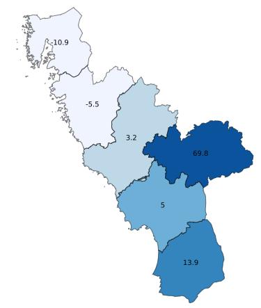 Gästnätter i Halland, jan-apr 2018 362 163